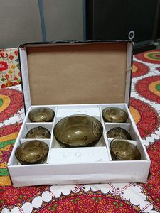 BLACK GLASS PUDDING SET