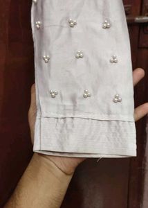 Elegant Pearl Embellished Pants