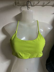 Vibrant Neon Yellow Bikini Top