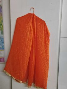 Orange Bandhani Dupatta