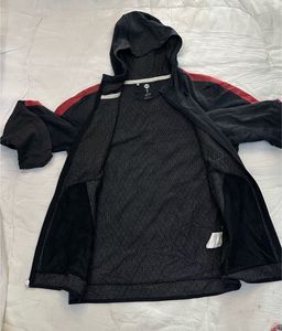 under Armour Men's Black &amp; Red Striped Hoodie
