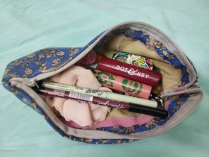Floral Makeup Bag or Pencil Pouch
