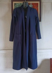 Elegant Navy Long Cardigan