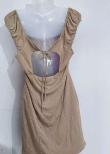 Ribbed Cut-Out Bodycon Dress