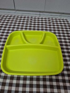 Bright Green Divided Dinner Plate