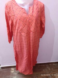 Xl Branded Stylish Orange Kurta
