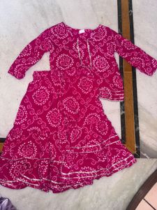 2 Pair Black gota Lehenga Choli Set