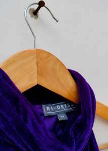 Velvet Halter Neck Purple Top ( Women's)