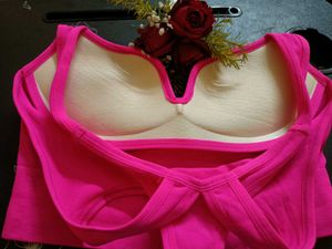 Hot Pink Paded Sports Bra