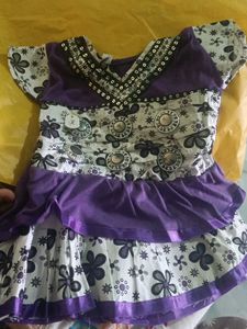 Girls Purple Floral Dress