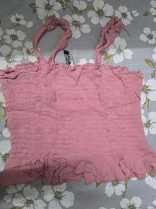 Pink Smocked Cami Top