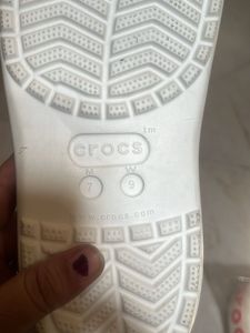 Cream Crocs Clogs