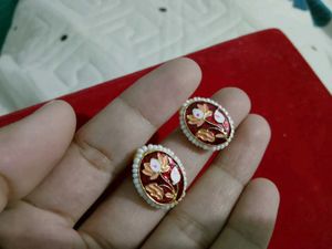 Elegant Lotus Design Earrings