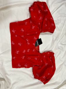 Chic Red Crop Top