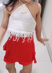 Red Satin Skirt