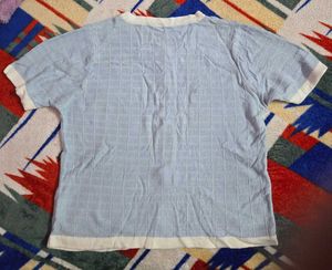 Cute Light Blue Button Korean Top