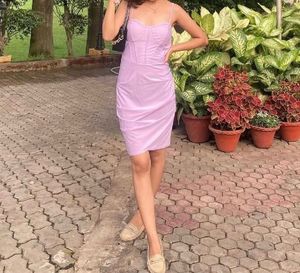 Pastel Ruched Corset Dress