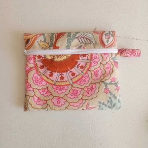 Handmade Floral Print Utility Pouch / Makeup & Sta