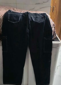 Black Cargo Jeans