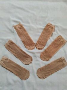 6 pairs  Nylon Nude Socks