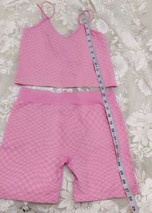 Pink Checkerboard Workout Set