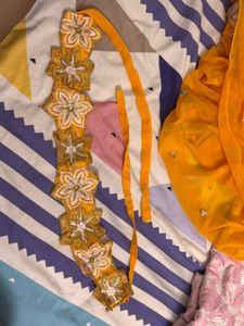 Yellow Ruffle Saree