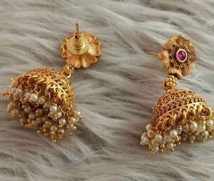 Pretty Gold Plated Jhumkas