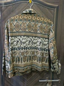 Unique Printed Button-Up Shirt