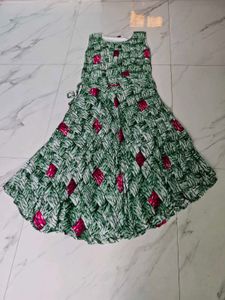 Green Printed Maxi Dress