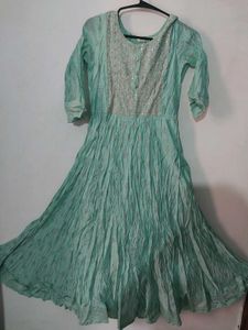 flarred Stunning Teal Kurta with Sequins