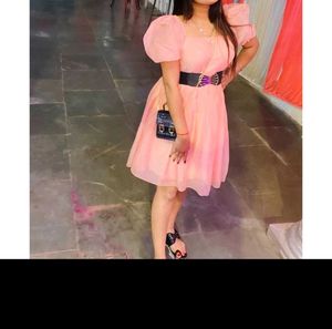 Chic Puff Sleeve Sheath Dress