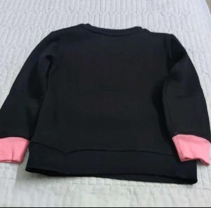 Black "Hey Girl" Graphic Sweatshirt