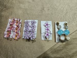 Cute Floral Hair Clips & Earrings Set