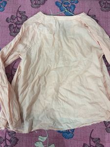 Light Pink Long Sleeve Blouse