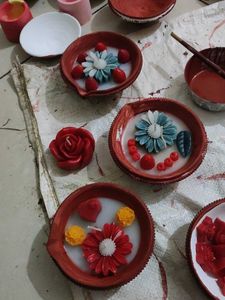 Decorative Diya scented Candle Set pic any 1