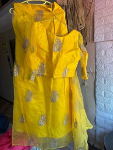 Vibrant Yellow Embroidered Lehenga Choli