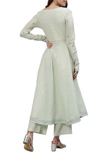 Elegant Mint Green Anarkali Kurta Set