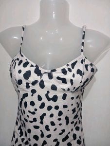 Dalmatian Print Mini Dress