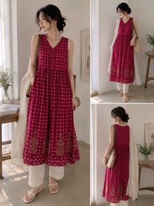 Elegant Pink Printed Sleeveless Kurta