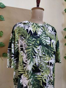 Tropical Print Relaxed Fit Top