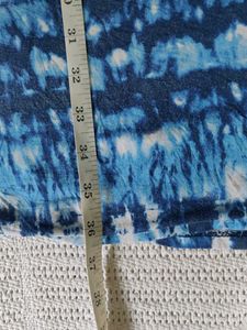 Terra&amp;sky Blue Tie-Dye Sleeveless Top
