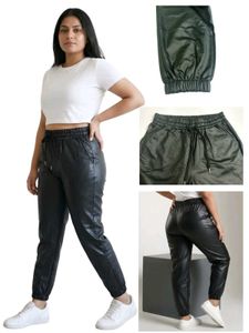Black Faux Leather Jogger Free Size S,M,L,XL
