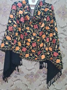 Embroidered Black Shawl 🆕