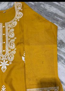 Yellow Embroidered Kurta Set