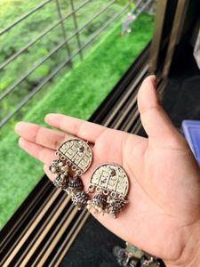 Punjabi Text Jhumka Earrings