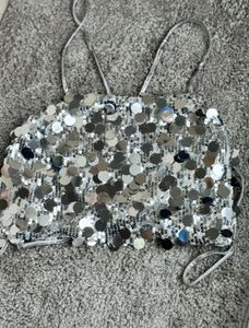 BRAND NEW! Sparkling Sequin Halter Top - L