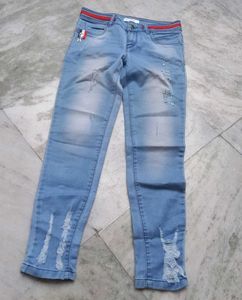 Light Blue Distressed Jeans