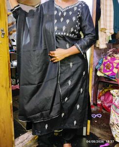 Elegant Black Kurta Set with Dupatta