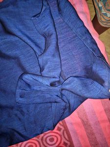 Stylish Blue Kurta with White Embroidery