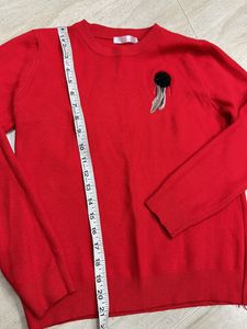 Red Woollen Sweater For Women